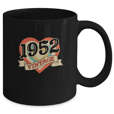 70th Birthday Gifts Classic Retro Heart Vintage 1952 Mug Coffee Mug | Teecentury.com