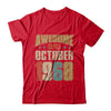 Vintage Retro Awesome Since October 1968 54th Birthday T-Shirt & Hoodie | Teecentury.com