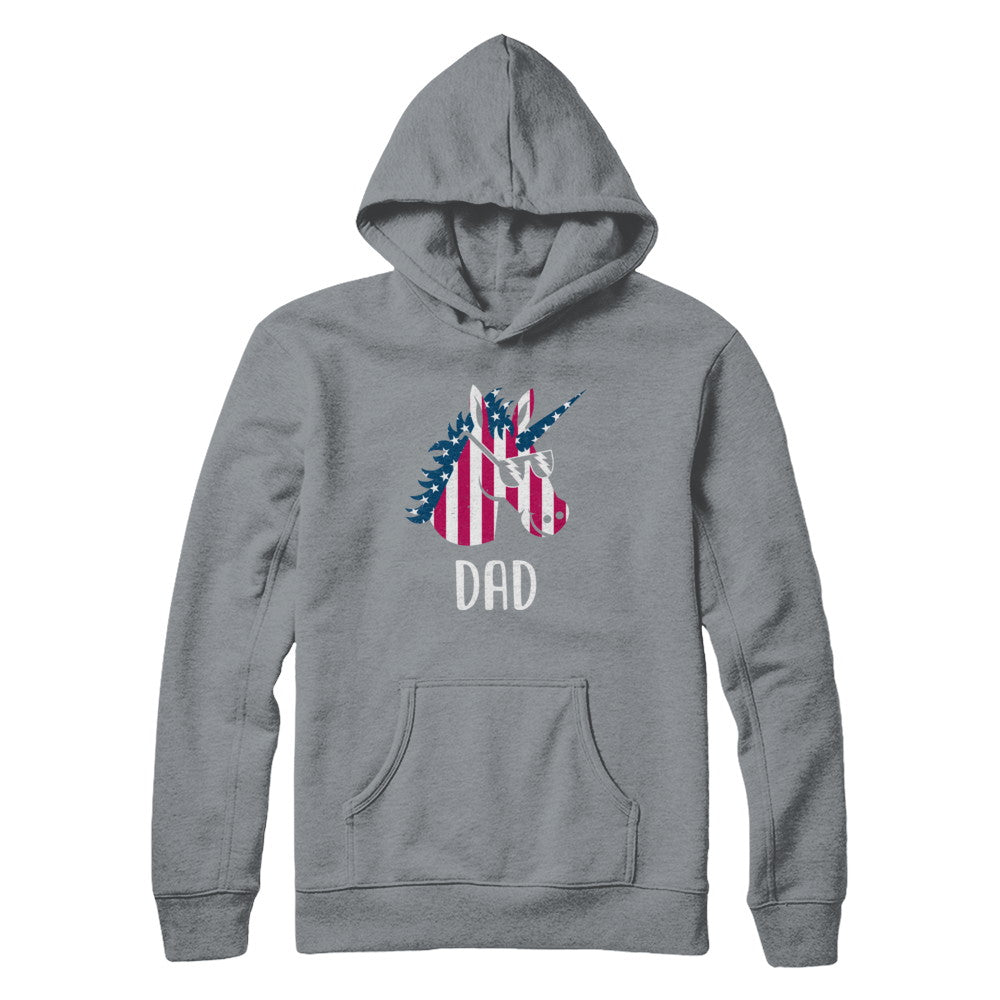 Patriotic Dad Daddy Unicorn Americorn 4Th Of July T-Shirt & Hoodie | Teecentury.com