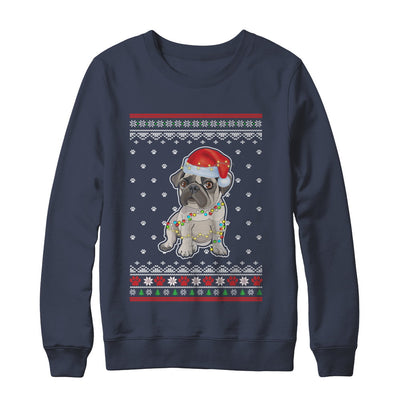 Pug Christmas Ugly Sweater Lights Dog Xmas Gift T-Shirt & Sweatshirt | Teecentury.com