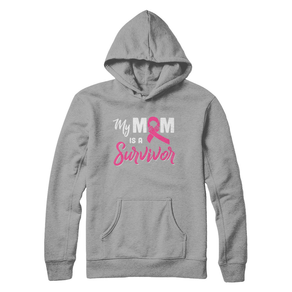 My Mom Is A Survivor Breast Cancer Son Daughter T-Shirt & Hoodie | Teecentury.com