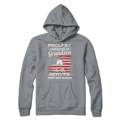 Supporting My Grandson As He Serves Proud Army Grandma T-Shirt & Hoodie | Teecentury.com