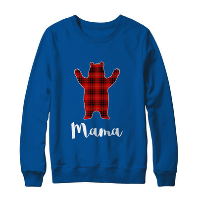 Red Mama Bear Buffalo Plaid Family Christmas Pajamas T-Shirt & Sweatshirt | Teecentury.com