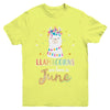 Llama Unicorn Llamacorns Born In June Birthday Gift Youth Youth Shirt | Teecentury.com