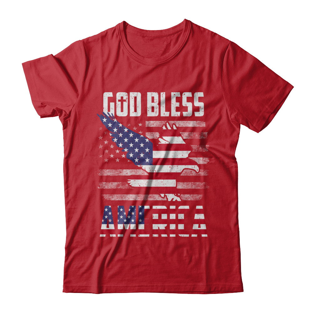 Patriotic God Bless America Flag Eagle 4Th Of July T-Shirt & Hoodie | Teecentury.com