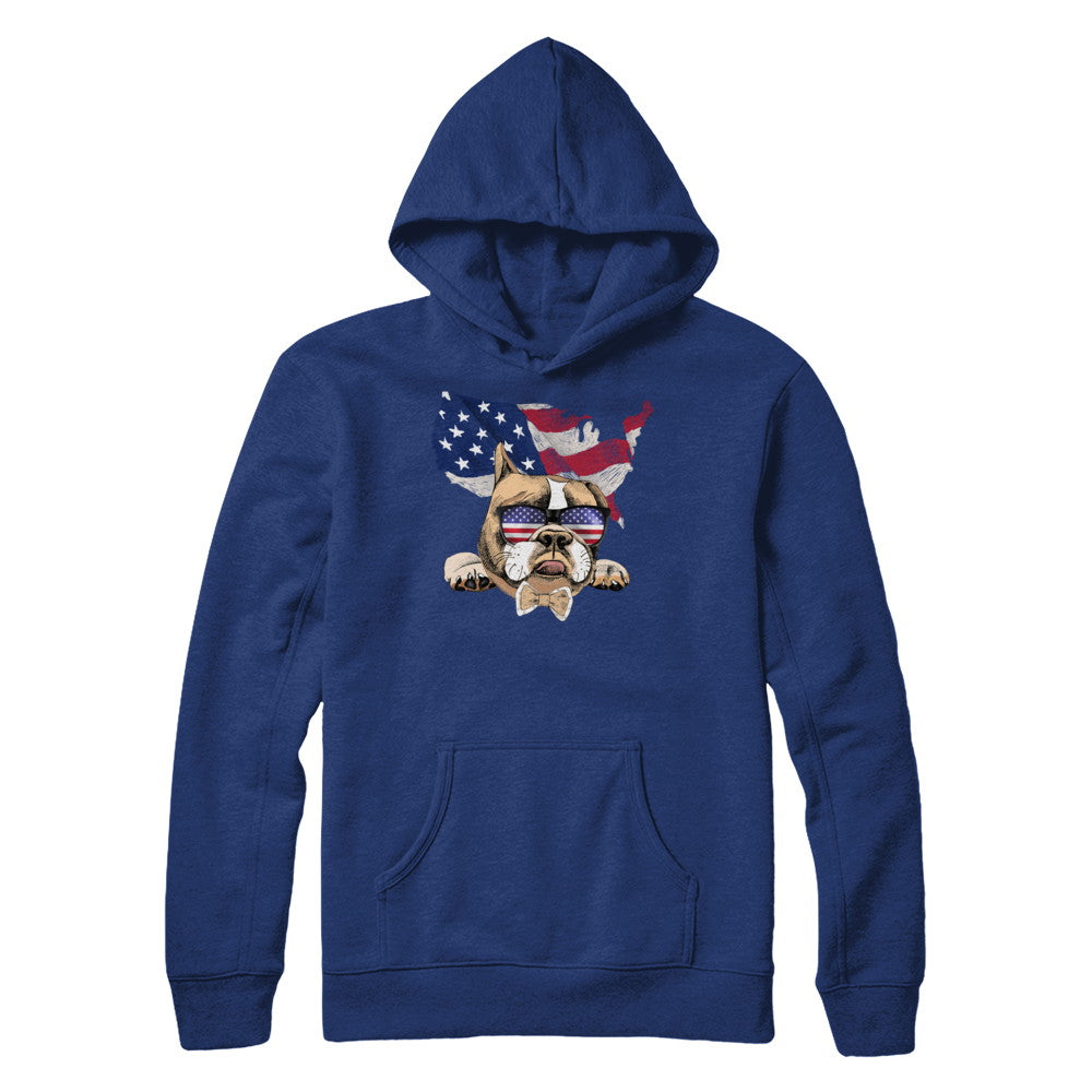 Funny Patriot Bulldog Dog 4Th Of July American Flag T-Shirt & Hoodie | Teecentury.com