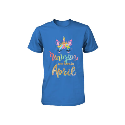 Cute Unicorns Are Born In April Birthday Gift Youth Youth Shirt | Teecentury.com