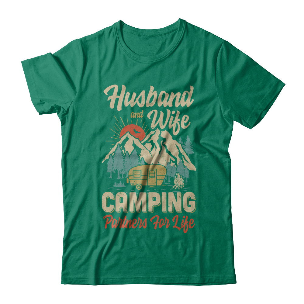 Husband And Wife Camping Partners For Life Camping T-Shirt & Hoodie | Teecentury.com