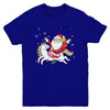 Santa Riding Unicorn Christmas Kids Girls Women Xmas Youth Youth Shirt | Teecentury.com