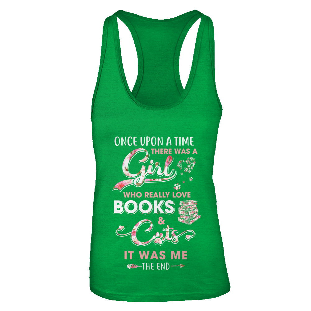 There Was A Girl Who Really Loved Books And Cats T-Shirt & Tank Top | Teecentury.com
