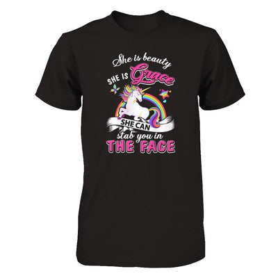 She Is Beauty She Is Grace She Can Stab In The Face T-Shirt & Tank Top | Teecentury.com