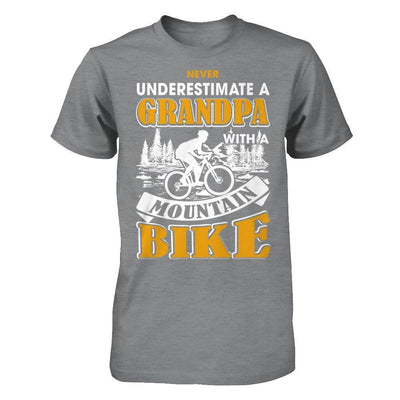Never Underestimate A Grandpa With A Mountain Bike T-Shirt & Hoodie | Teecentury.com
