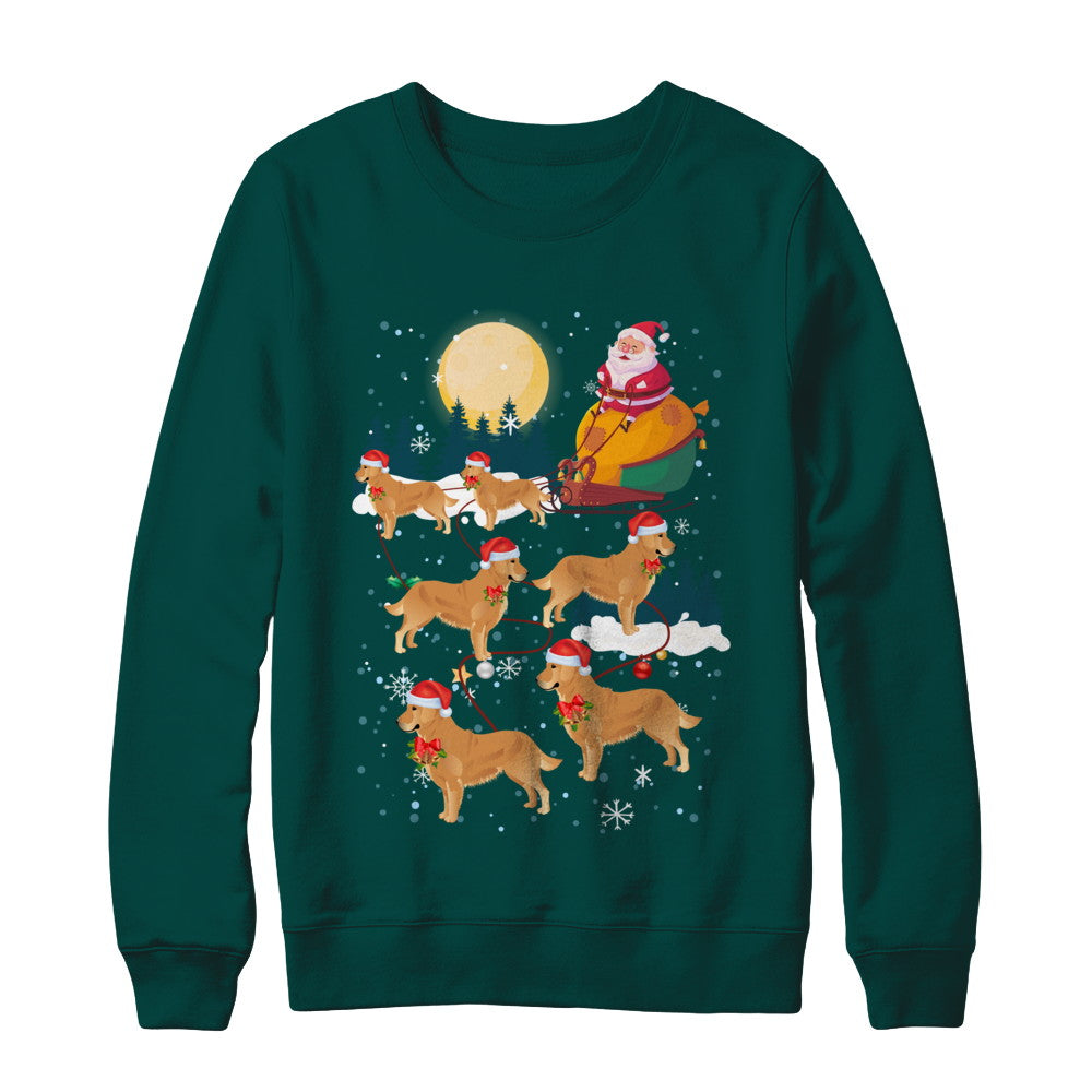 Dog Reindeer Golden Retriever Christmas Gift T-Shirt & Sweatshirt | Teecentury.com