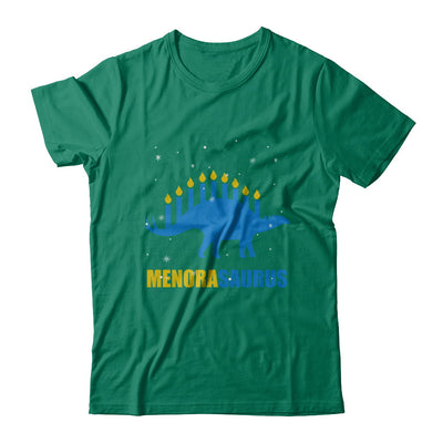 Funny Hanukkah Dinosaur Menorah Stegosaurus Menorasaurus T-Shirt & Sweatshirt | Teecentury.com