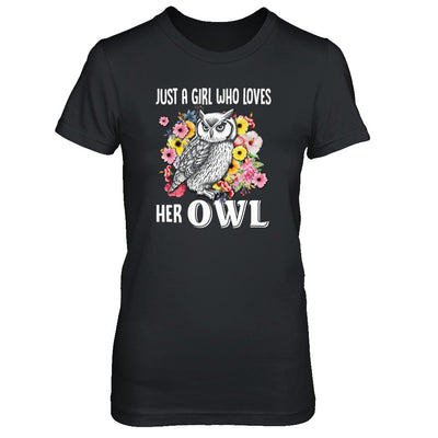 Just A Girl Who Loves Her Owl T-Shirt & Tank Top | Teecentury.com