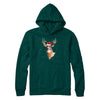 Christmas Pajama Deer With Santa Hat Hunting Hunter T-Shirt & Sweatshirt | Teecentury.com