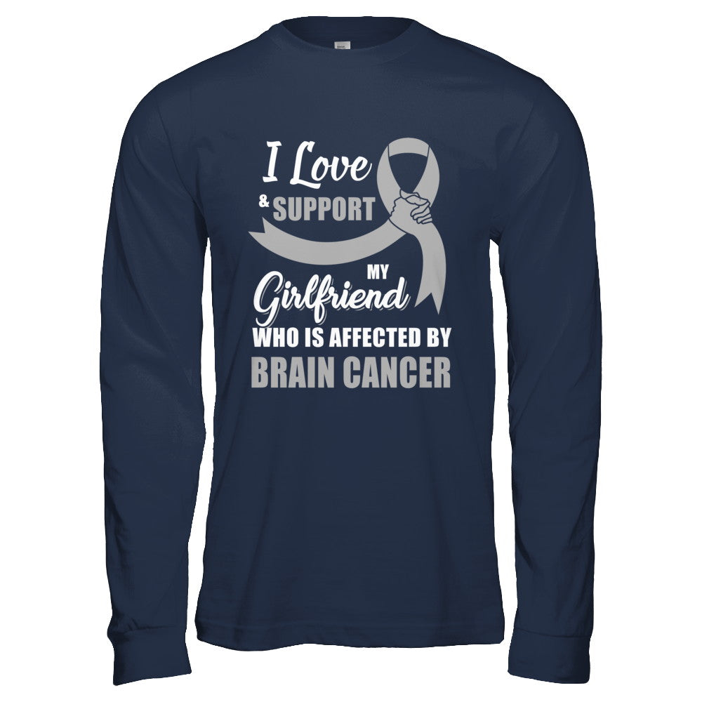 Brain Cancer Awareness Support Grey Girlfriend Boyfriend T-Shirt & Hoodie | Teecentury.com
