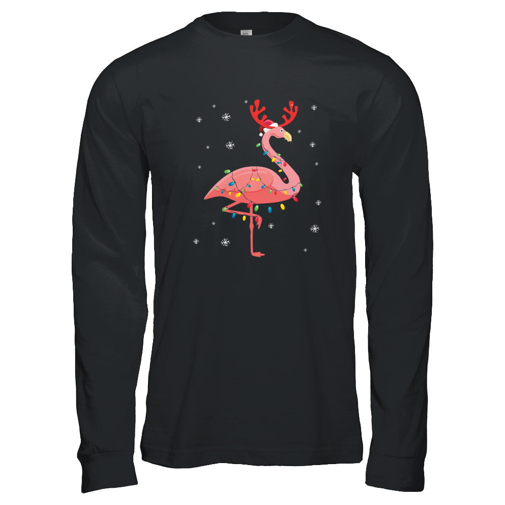 Santa Hat Flamingo Reindeer Christmas Gifts T-Shirt & Hoodie | Teecentury.com