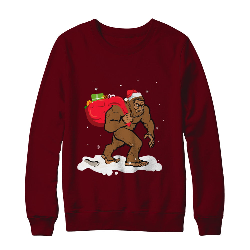 Bigfoot Santa Christmas Boys Men Sasquatch Xmas Gift T-Shirt & Sweatshirt | Teecentury.com