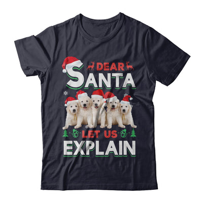 Dear Santa Funny Golden Retriever Puppies Christmas Gift T-Shirt & Hoodie | Teecentury.com