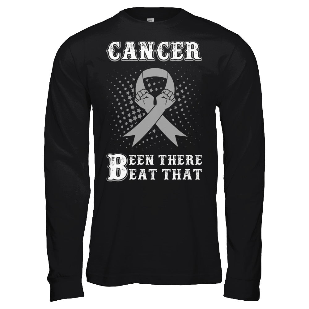 Brain Cancer Been There Beat That Grey Gray Awareness Ribbon T-Shirt & Hoodie | Teecentury.com