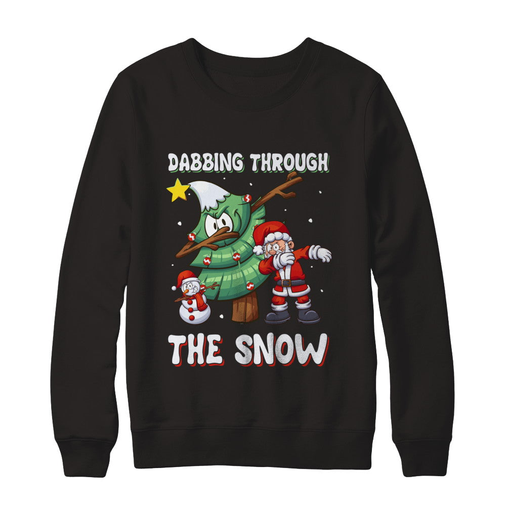 Dabbing Santa Snowman Christmas Tree T-Shirt & Sweatshirt | Teecentury.com