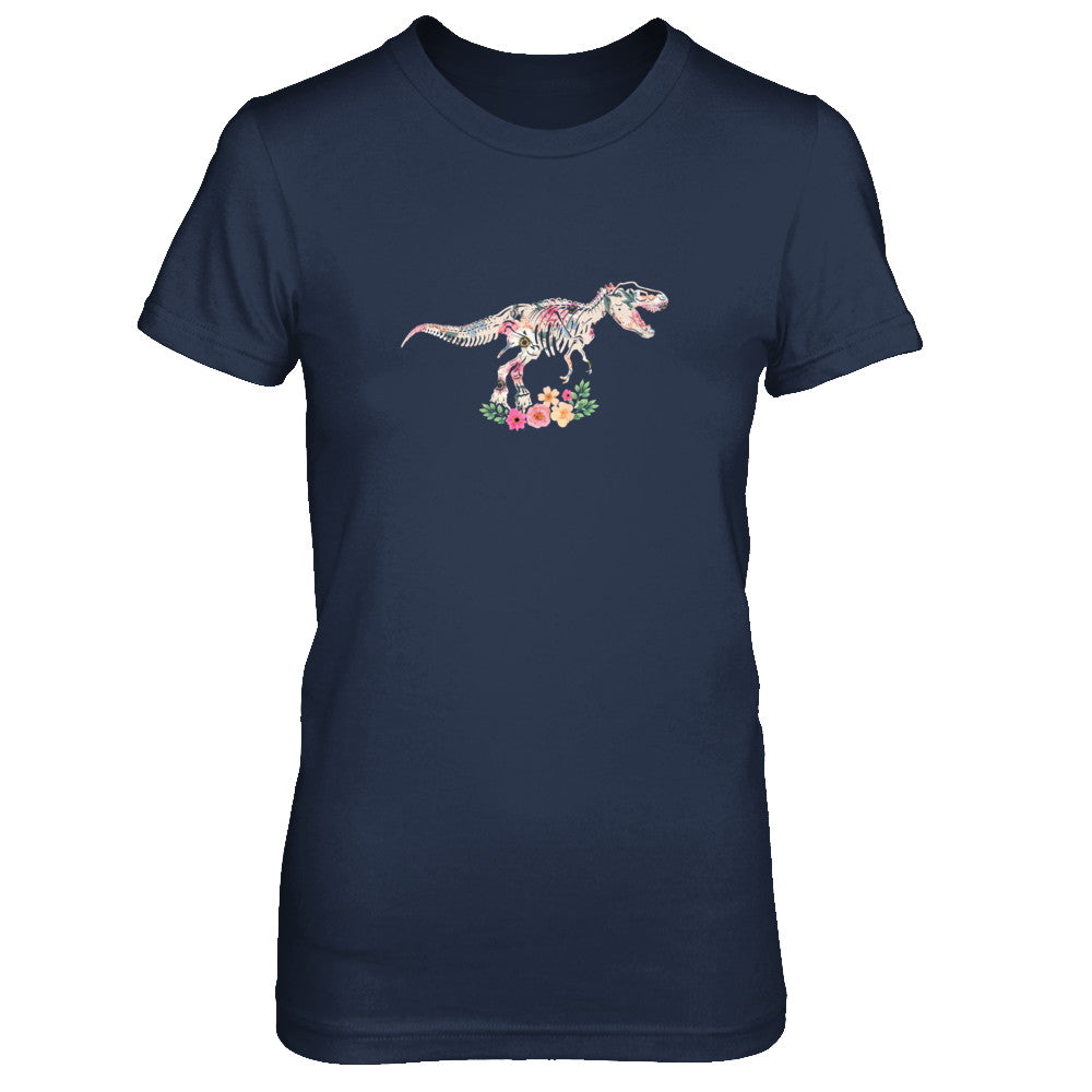 Funny Saurus Dinosaur T-Rex Flower T-Shirt & Tank Top | Teecentury.com
