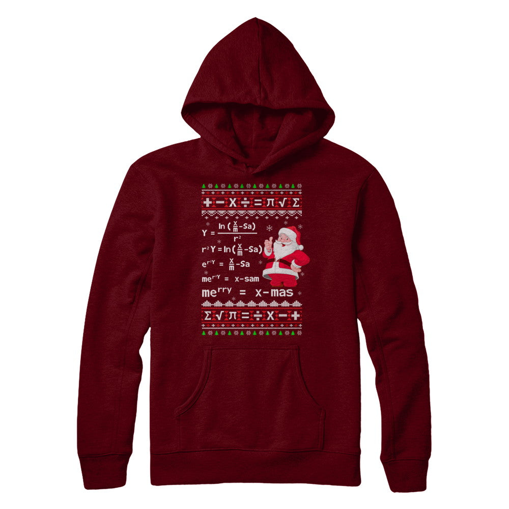 Funny Merry Xmas In Math Ugly Christmas Sweater T-Shirt & Sweatshirt | Teecentury.com