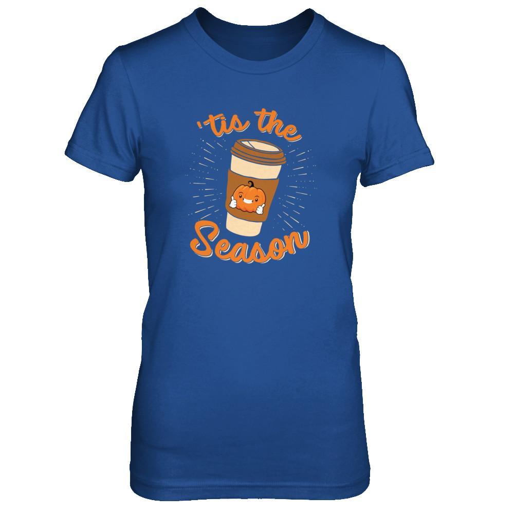 Autumn Fall Pumpkin Spice Coffee Tis The Season Mom T-Shirt & Tank Top | Teecentury.com