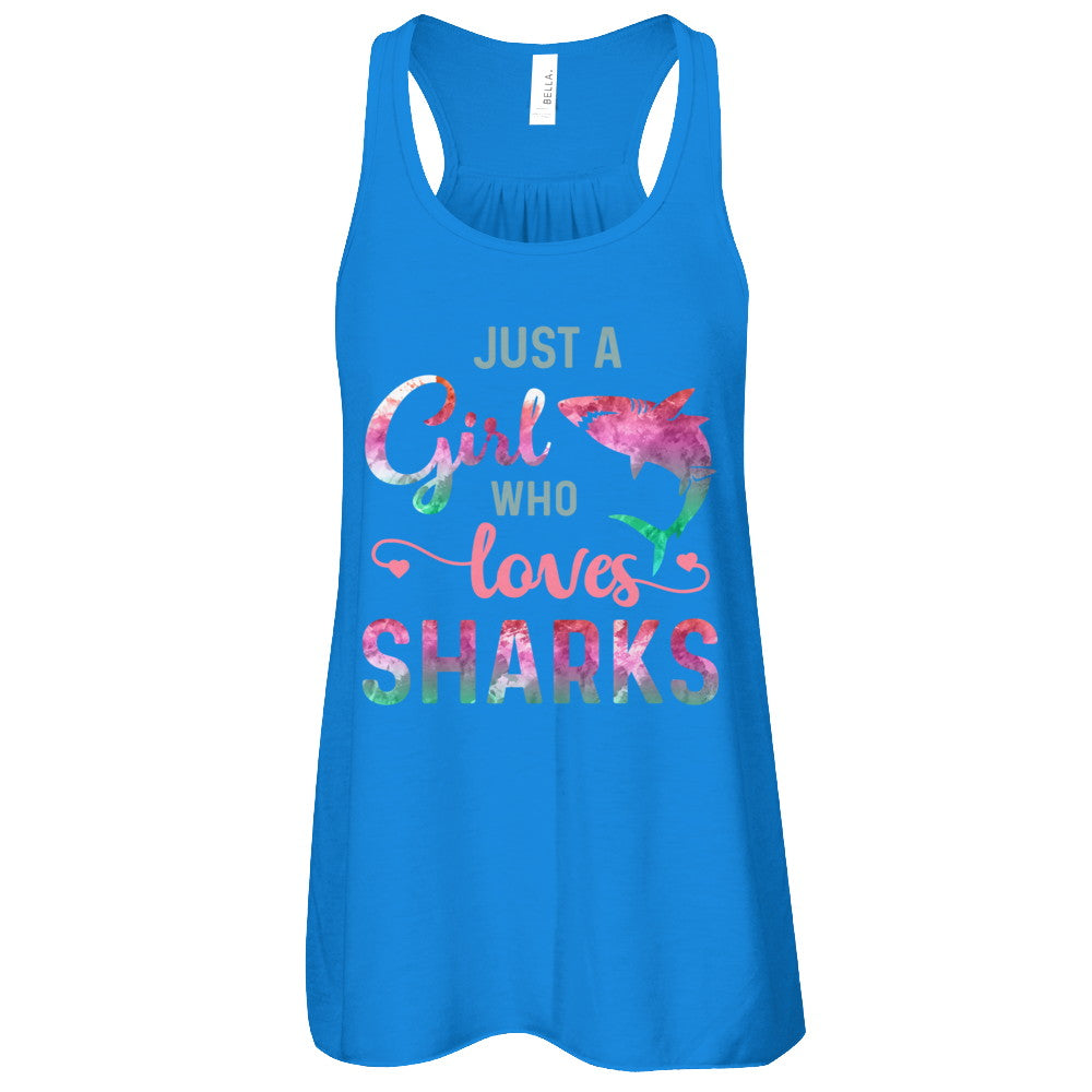 Just A Girl Who Loves Sharks Shark Lover T-Shirt & Tank Top | Teecentury.com