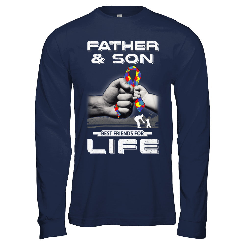 Autism Awareness Father And Son Best Friends For Life T-Shirt & Hoodie | Teecentury.com