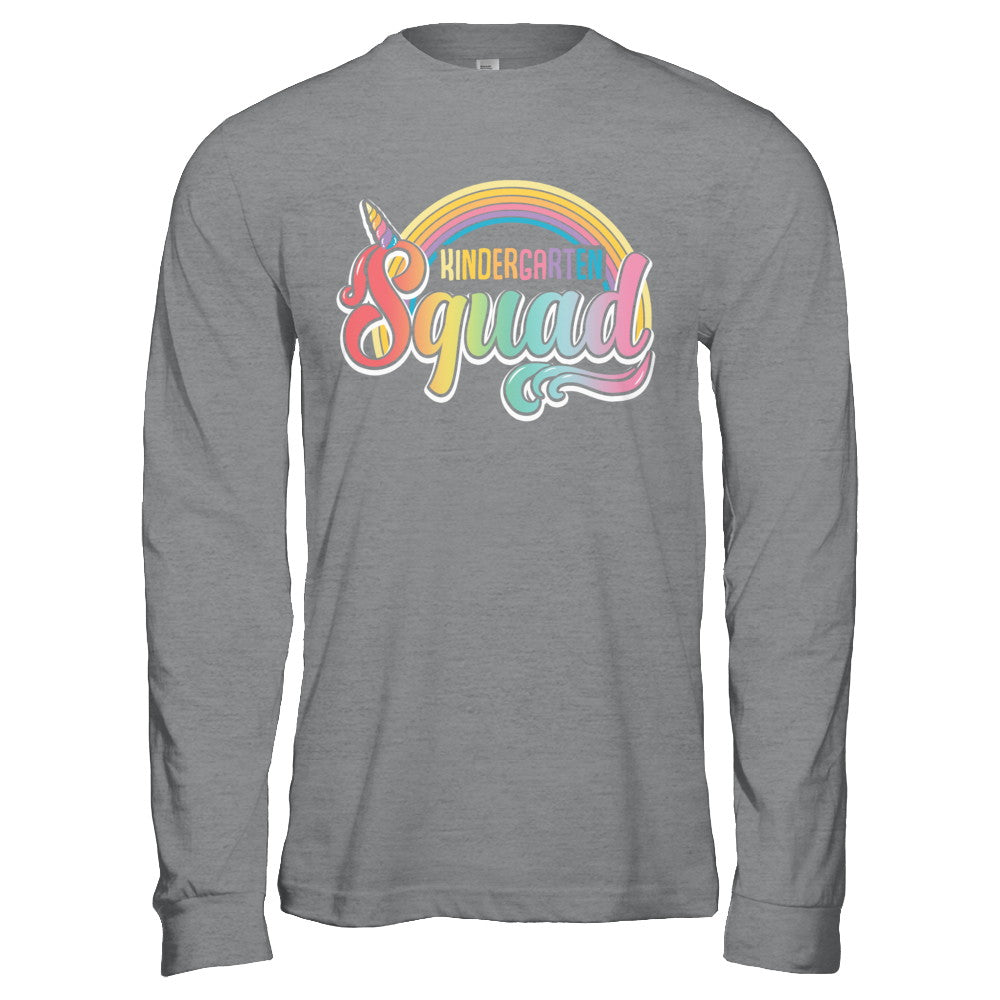 Kindergarten Squad Cute Rainbow Unicorn Back To School T-Shirt & Hoodie | Teecentury.com
