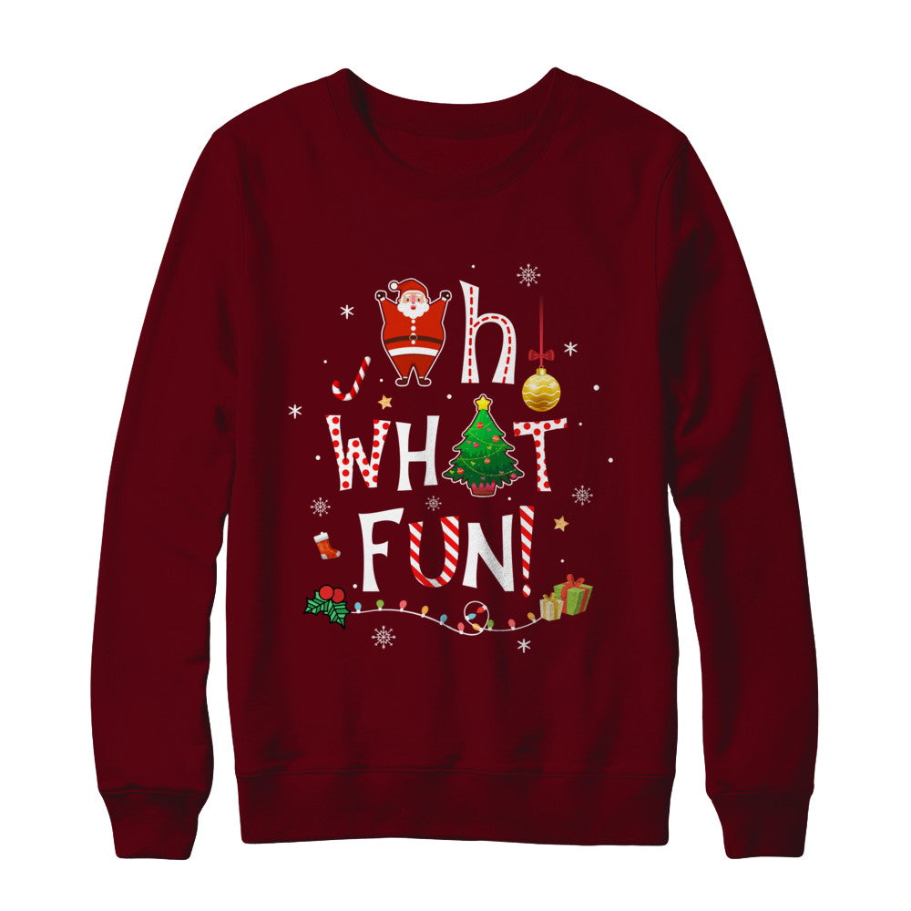 Oh What Fun Christmas Tree Funny Xmas T-Shirt & Sweatshirt | Teecentury.com