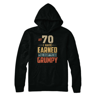 Vintage The Right To Be Grumpy 70th 1952 Birthday Gift T-Shirt & Hoodie | Teecentury.com