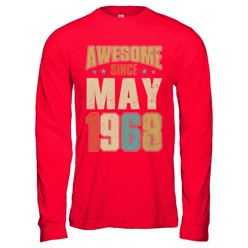 Vintage Retro Awesome Since May 1968 54th Birthday T-Shirt & Hoodie | Teecentury.com