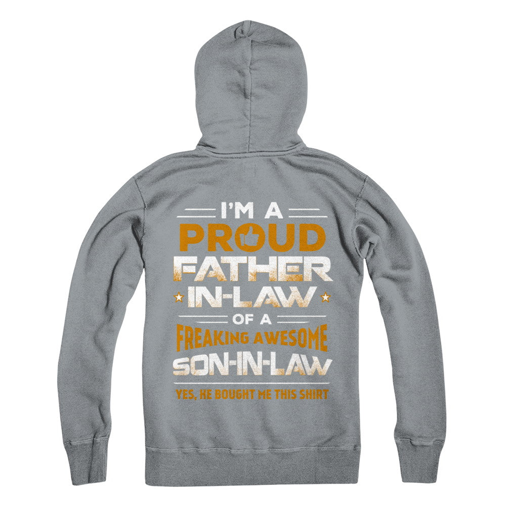 Proud Father In Law Freaking Awesome Son-In-Law Fathers Day T-Shirt & Hoodie | Teecentury.com