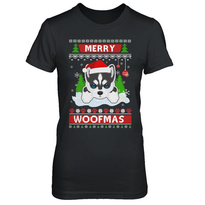 Siberian Husky Merry Woofmas Ugly Christmas Sweater T-Shirt & Sweatshirt | Teecentury.com