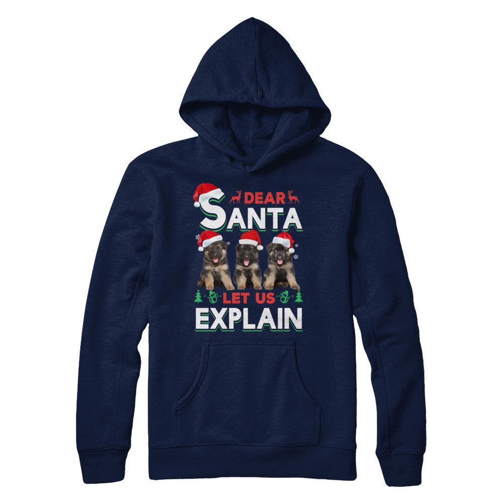 Dear Santa Funny German Shepherd Puppies Christmas Gift T-Shirt & Hoodie | Teecentury.com