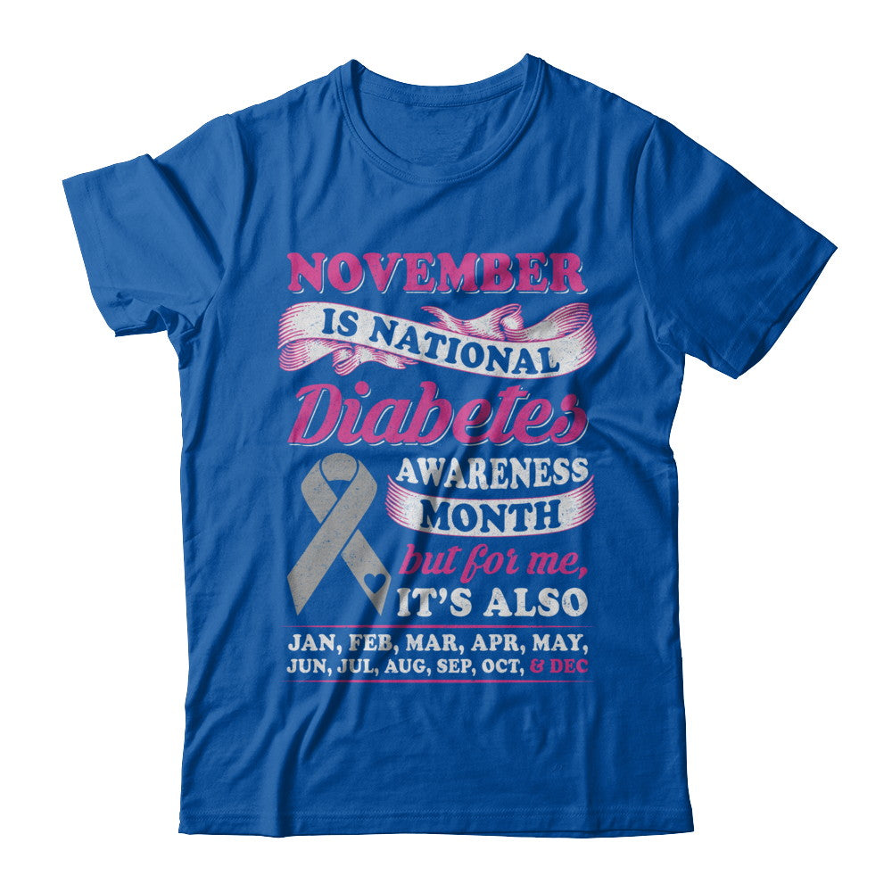 November Is National Diabetes Awareness Month T-Shirt & Hoodie | Teecentury.com