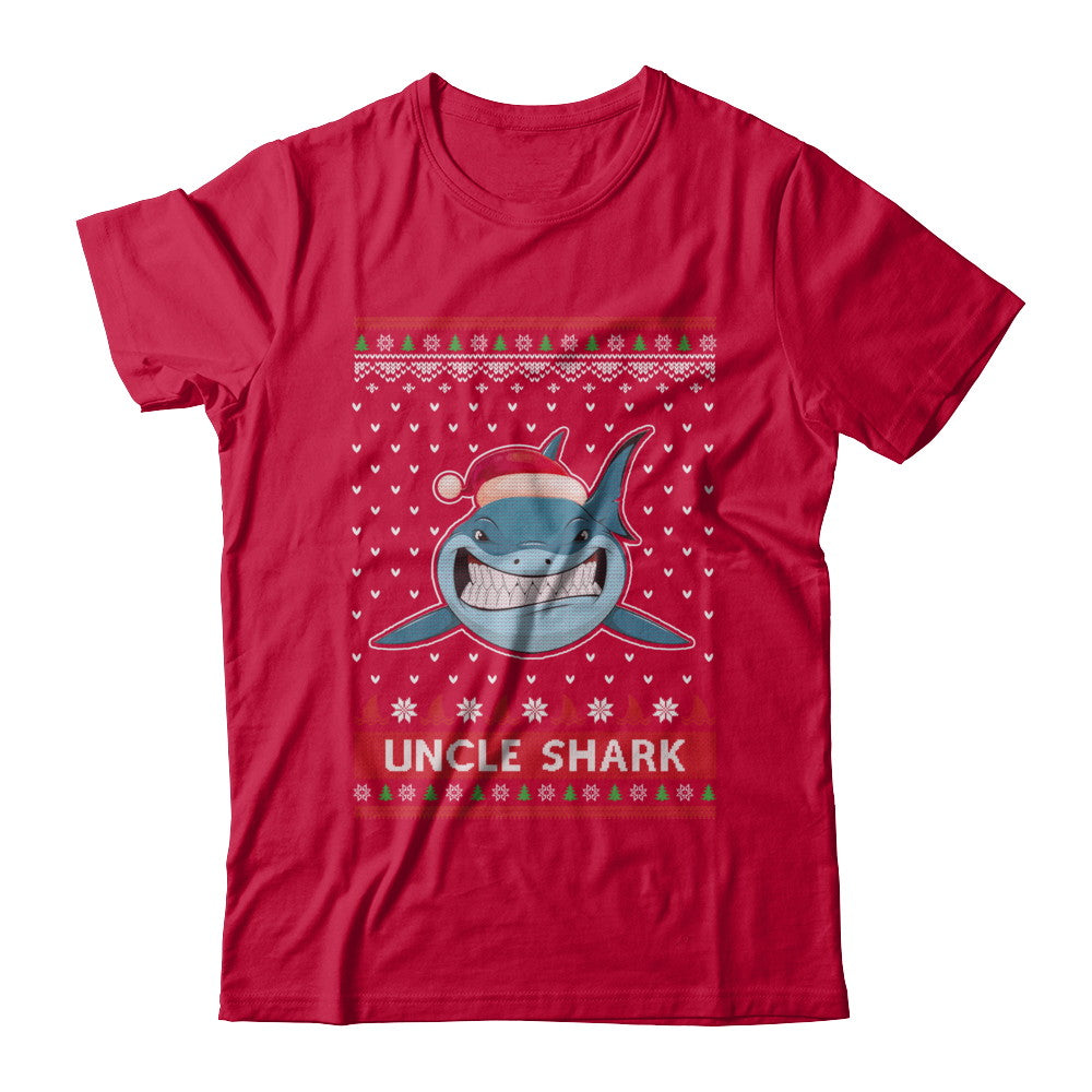 Santa Hat Uncle Shark Ugly Christmas Sweater T-Shirt & Sweatshirt | Teecentury.com