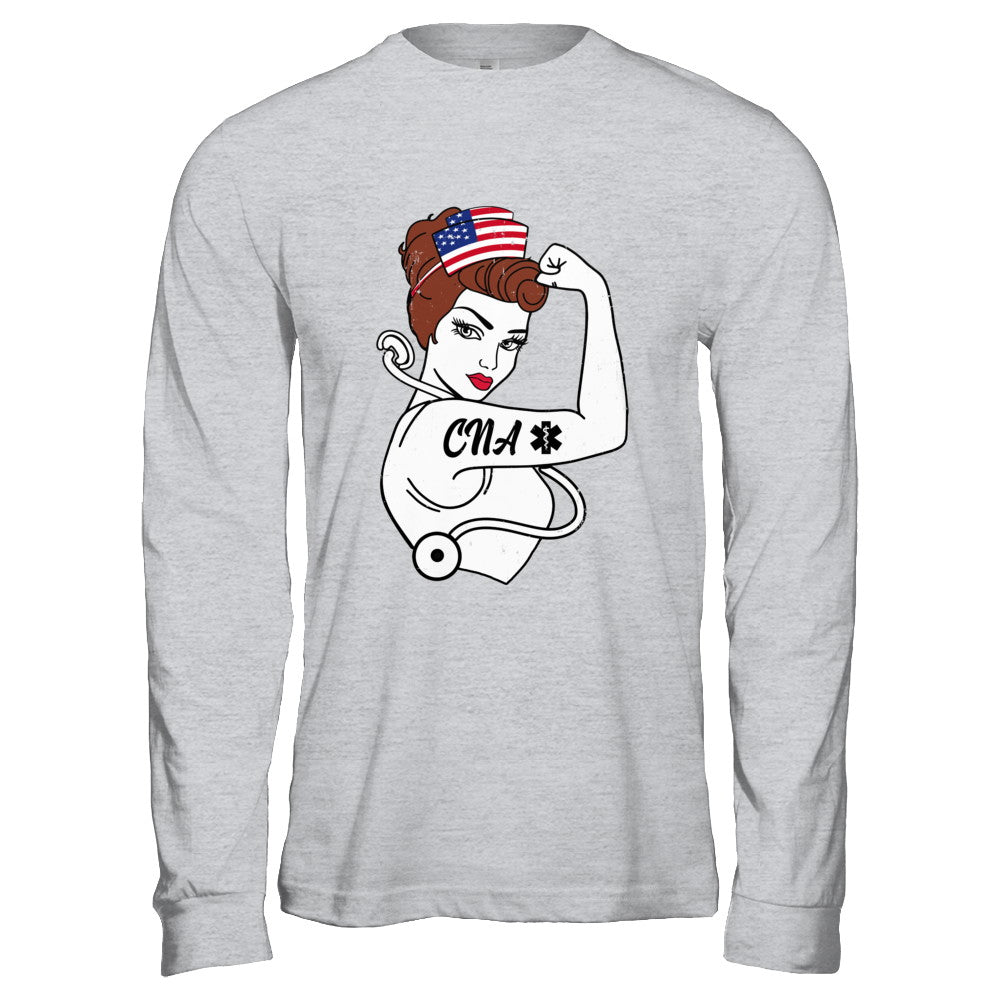 Nursing Strong Woman Cna Strong Nurse 4Th Of July T-Shirt & Hoodie | Teecentury.com