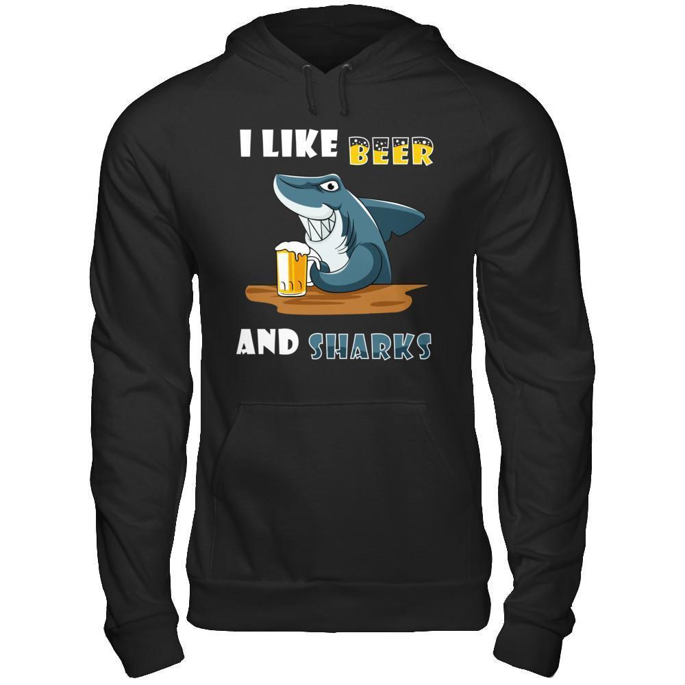 I Like Beer And Sharks T-Shirt & Hoodie | Teecentury.com