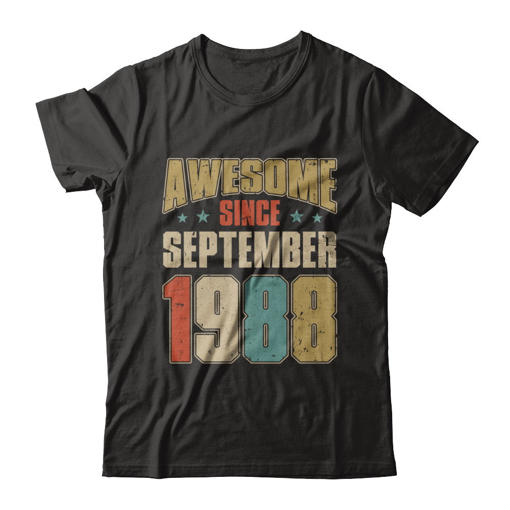 Vintage Retro Awesome Since September 1988 34th Birthday T-Shirt & Hoodie | Teecentury.com