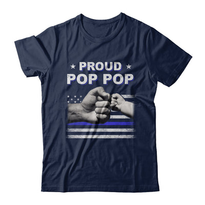 Proud Pop Pop Police Thin Blue Line Flag Fathers Day T-Shirt & Hoodie | Teecentury.com