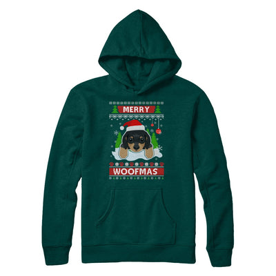 Dachshund Merry Woofmas Ugly Christmas Sweater T-Shirt & Sweatshirt | Teecentury.com