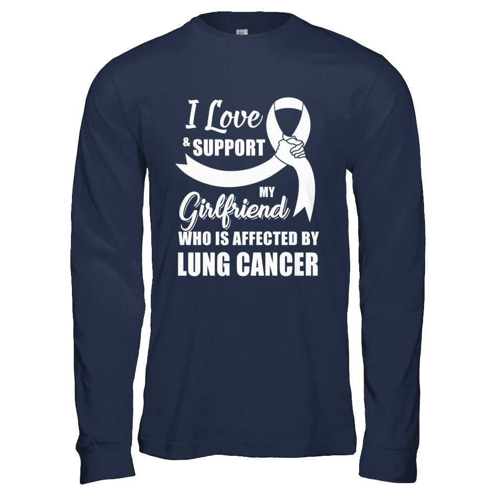 Lung Cancer Awareness Support White Girlfriend Boyfriend T-Shirt & Hoodie | Teecentury.com