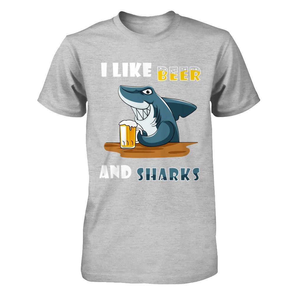 I Like Beer And Sharks T-Shirt & Hoodie | Teecentury.com