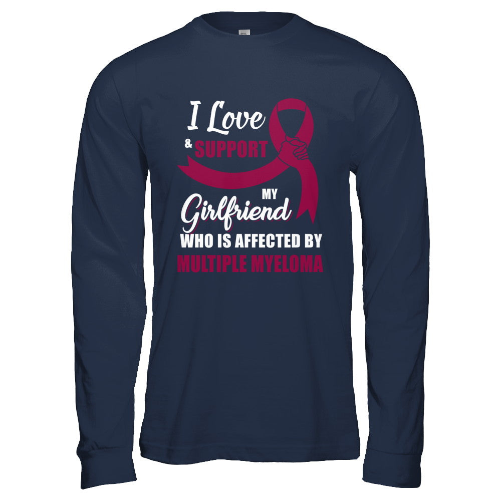 Multiple Myeloma Awareness Support Burgundy Girlfriend Boyfriend T-Shirt & Hoodie | Teecentury.com
