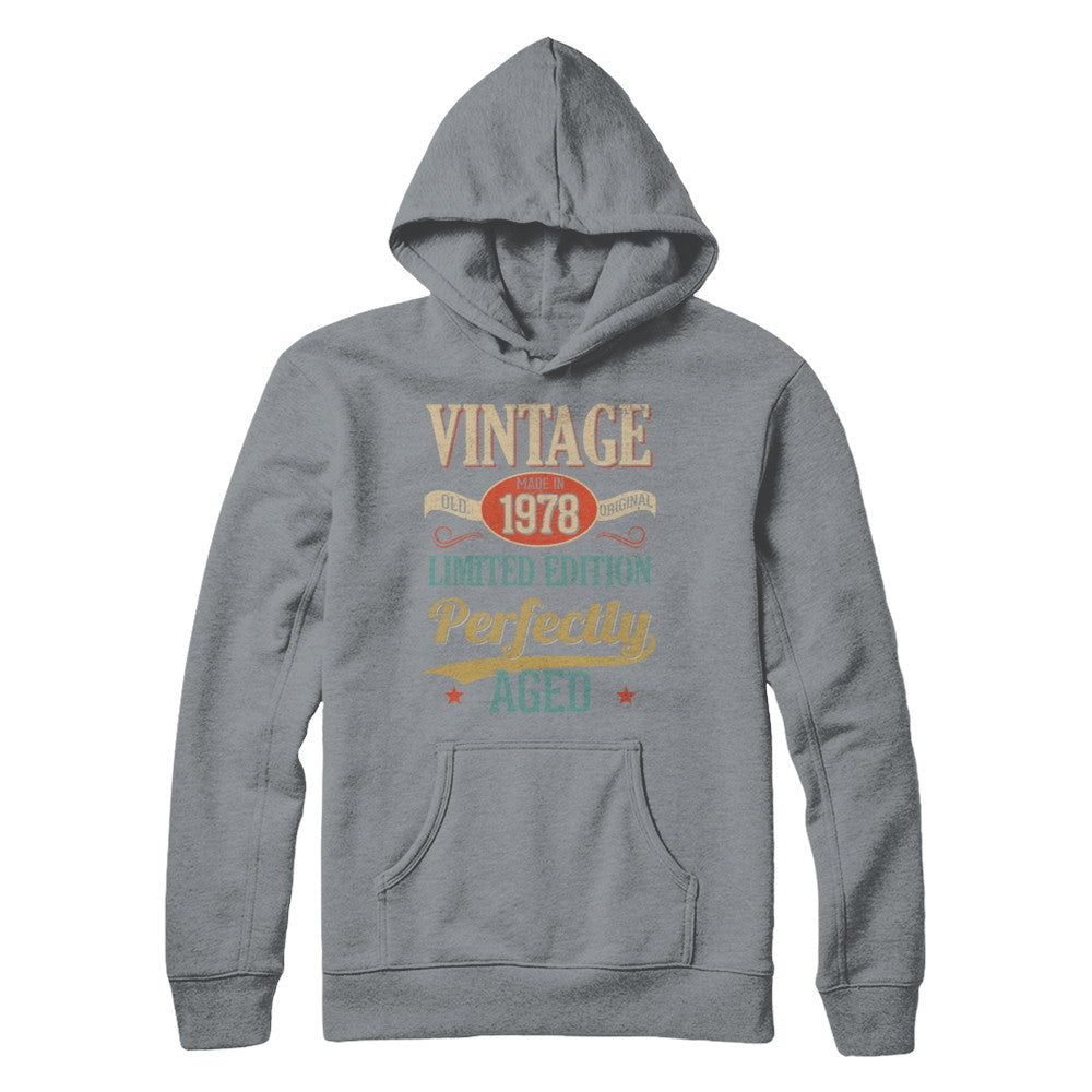 Vintage Premium Made In 1978 44th Birthday Gift T-Shirt & Hoodie | Teecentury.com