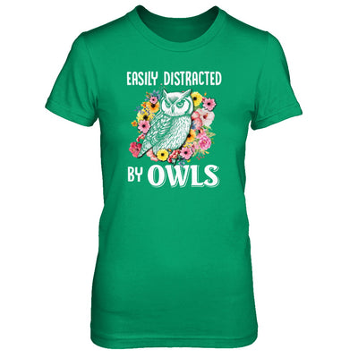 Easily Distracted By Owls T-Shirt & Tank Top | Teecentury.com